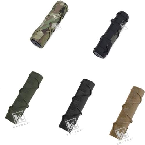 KRYDEX Muffler Protective Cover For Surefire FA762K Tactical Shooting Suppressor Nylon Silencer Protector Case Accessory 18CM