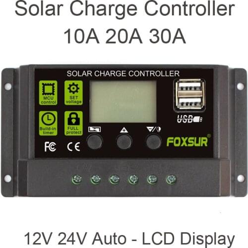 Upgraded Version of Solar Controller 12V/24V Automatic Identification 10A 20A 30A Controller