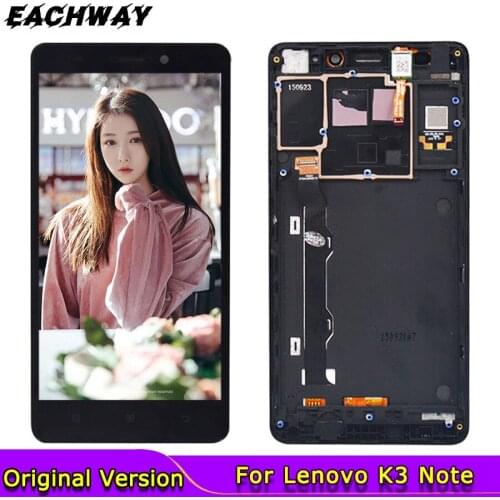 Original LCD Lenovo K3 Note LCD K50 K50-T5 Display Touch Screen Digitizer Assembly Replacement K50 With Frame Lenovo A7000 LCD