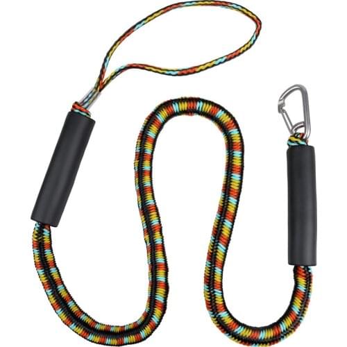 Top Bungee Dock ropes Stretchable dock line for Kayak, Jet Ski, Marine with Foam Float Stainless steel clip for boat 4ft 5ft 6ft