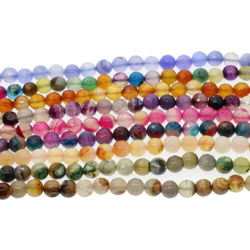 Natural Stone Colorful Glossy Round Beads Jewelry and Jewelry Making DIY Necklaces Bracelets Earrings Jewelry Accessories