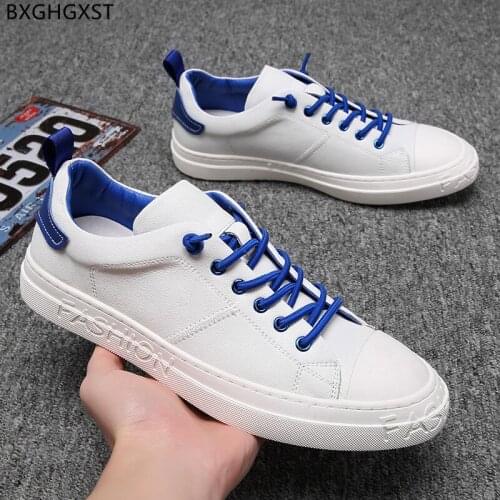 Blue Men Sneakers Luxury Brand Leather Casual Shoes Men Sports Shoes for Male 2021 Fashion Vulcanize Shoes Man Zapatillas Hombre
