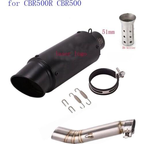 Slip On For CBR500 500R CB500X CB500F 2013-2019 Years Motorcycle Exhaust Muffler And Mid Link Pipe With DB Killer