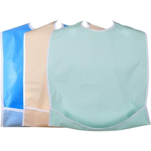 High Quality Elderly Patient Waterproof Saliva Towel Bib Unisex Novelty Adult Feeding Drinking Anti-leak Aprons