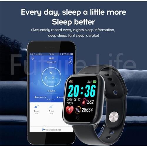 2021 Smart Watch Women Y68 Sport Bluetooth Smart Band Heart Rate Monitor Blood Pressure Fitness Tracker Bracelet for Android IOS
