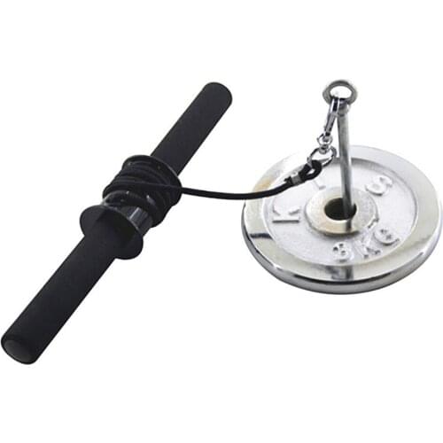 Gym Fitness Forearm Trainer Strengthener Hand Gripper Strength Exerciser Weight Lifting Rope Waist Roller