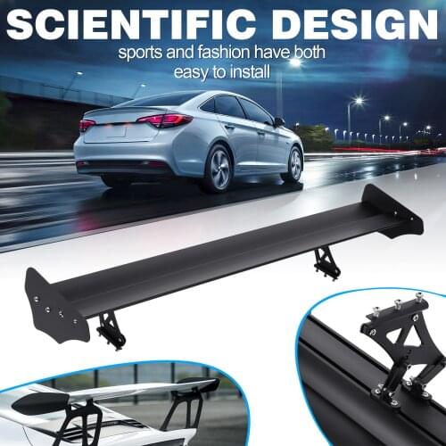 Samger 110/135cm Universal Racing Spoiler Hatch Adjustable Aluminum GT Rear Trunk Wing Single/Double Deck Sport Spoilers 2Color