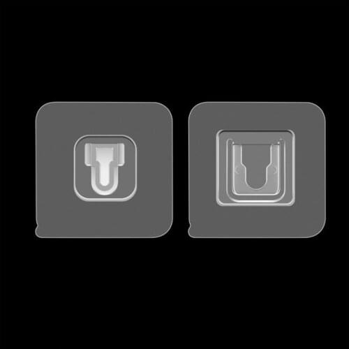 10Pairs Double Sided Wall Adhesive Hook Paste Plug Socket Holder Cable Storage Plug Fixing Organize Seamles Waterproof Reusable