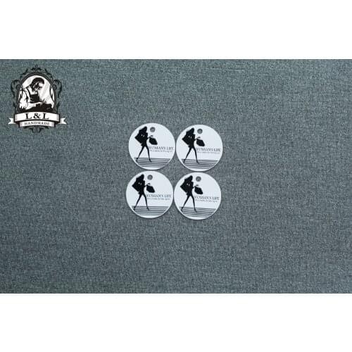 #21 200 pcs diameter 3.5cm kraft/white paper label gift tags Clothing label product label Label customization