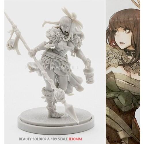 30MM Resin model kits figure beauty colorless and self-assembled A-109