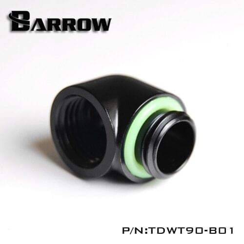 Barrow Brass Black White Silver G1 / 4 thread 90 degree Fitting Adapter water cooling Adapter water cooling fitting TDWT90-B01