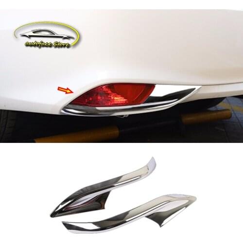 For Toyota Vios/Yaris sedan 2017 2018 Car Styling Accessories ABS Chrome rear fog lamp Light Cover Trim