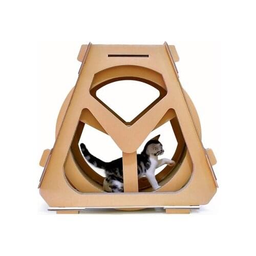 Corrugated Cat Scratcher Cat Ferris Wheel Cat Scratcher Cat Climbing Frame Cat Toys Funny Cat Treadmill