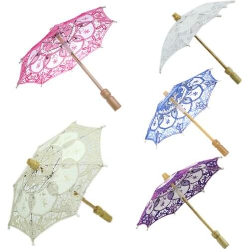 Hot sale Parasol Umbrella Embroidered Lace For Bridal Wedding Party Decoration