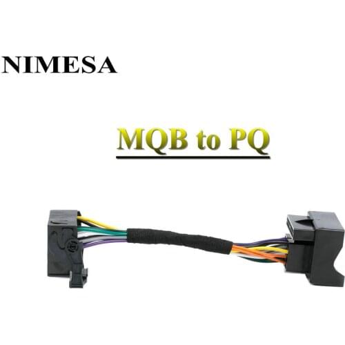NIMESA RCD510 RCD330 Plus Connector Adapter Cable MQB to PQ Platform Conversion cable For VW Tiguan Passat B7 Jetta