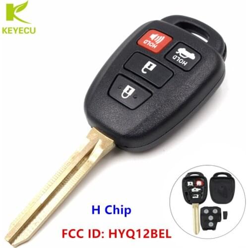 KEYECU Replacement Keyless Entry Remote Key Fob 3+1 Button H Chip for Toyota Corolla 2014-2015 FCC ID: HYQ12BEL