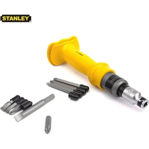 Stanley 9pcs impact driver set 1/2 drive 5/16 hex bits hammer head heavy duty big impact screwdriver kit with 8mm impact bit