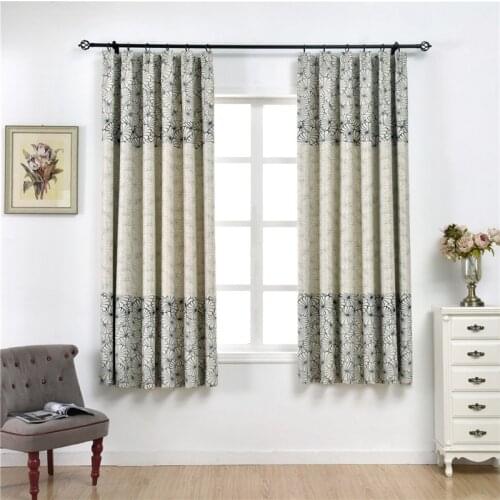 Retro Pastoral Style Short Curtains for Living Room Flower Print Polyester Blackout Window Panels Kitchen Car Bedroom Drapes Hot