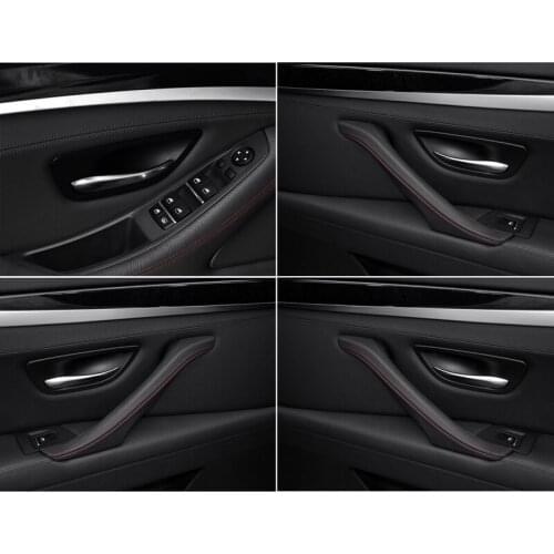 Red Brown Black Car Interior Inner Door Handle Panel Pull Trim For BMW 5 Series F10 F11 F18 520i 523i 525i 535i 2010-2017