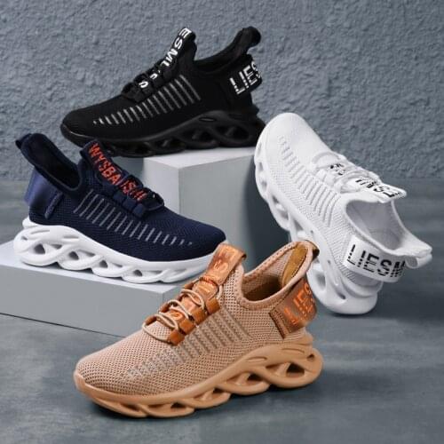 YISHEN Boys Sneakers Fly Knitting Breathable Slip-on Kids Running Shoes Zapatillas Lightweight Athletic Walking Shoes Size 28-39