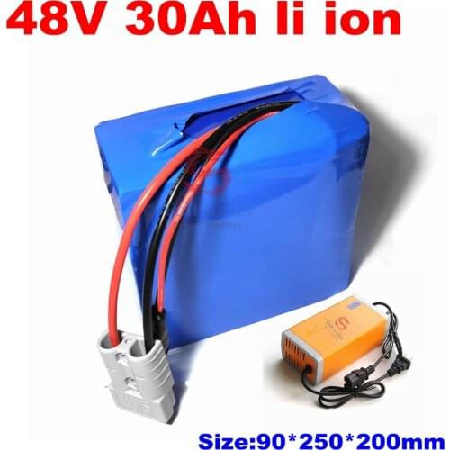 48v 30ah lithium ion battery 48V li ion BMS for 2500W 1500w tricycle golf cart tricycle bike equipment scooter +5A Charger