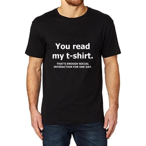 Lyprerazy Mens You Read My T-Shirt Anti Social Funny Printed T-Shirt