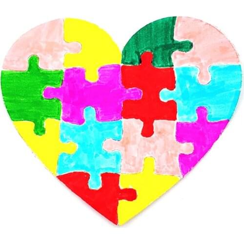 1 Pc Valentines Day Love puzzle Metal Cutting Dies Stencil DIY Scrapbooking Album Stamp Paper Card Embossing Craft Decor