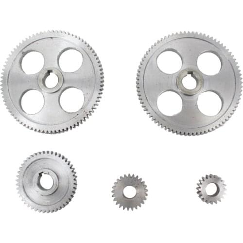 5PCS/SET 1M 80/45/25/20 teeth metal gears lathe gears mini lathe metal gear set CJ0618 metal gear