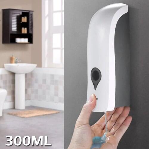 300ml Wall Mounted Liquid Soap Dispenser Single Head Soap Dispenser Shower Gel Liquid Shampoo Disinfectant Dispenser Holder