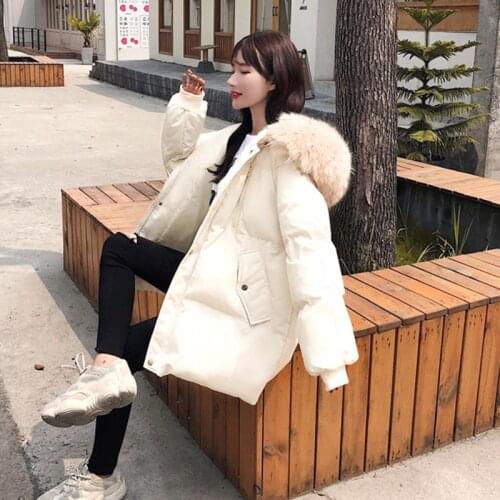 Autumn Down cotton jacket Winter Women Jackets Thicken Streetwear Oversized Parkas Long sleeve overcoat warm Female Coats Tops