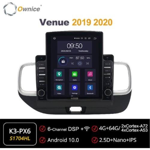 Ownice Android 10.0 Octa 8 Core Car Radio ForHyundai Venue 2019 2020 GPS Multimedia Stereo Player Tesla Style 4G LTE