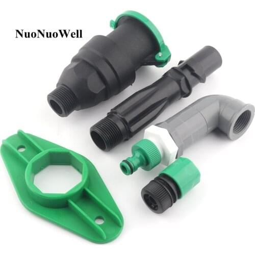 3/4" 1" Male Thread Plastic Quick Water Intake Valve Garden Lawn Irrigation Car Washing Connection Water Hydrant Elbow Connector
