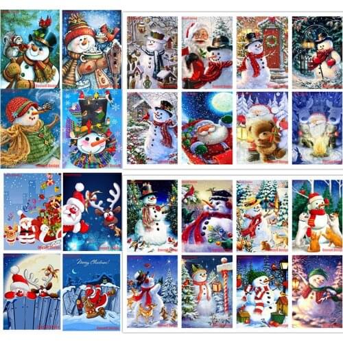 Popular DIY diamond mosaic sale Christmas snowman 5d diamond embroidery full square、round Santa Claus 5d diamond painting full