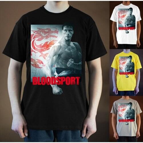 BLOODSPORT Movie poster ver. 2 Jean-Claude Van Damme T-Shirt (Black zink) S-5XL