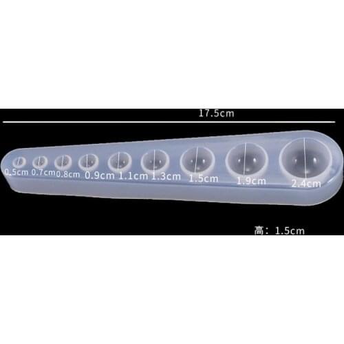 QIAOQIAO DIY Crystal Dropping Mold Semi-circular Mirror of Orthodox Hemisphere Silica Gel Mold