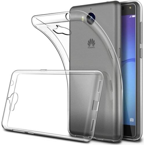 Silicone Phone Case Cover for Huawei Y5 Y6 2017 Honor 6 Play Nova Young MYA L22 Soft TPU Clear Transparent 360 Protective Gel