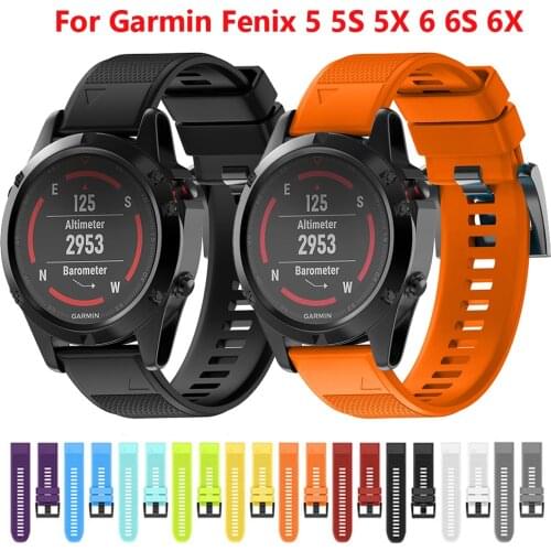 20 22 26mm Watchband Strap For Garmin Fenix5 5X 6X 6 5S 6S Pro 3HR Smart Watch Quick Release Silicone Wristband Strap bracelet