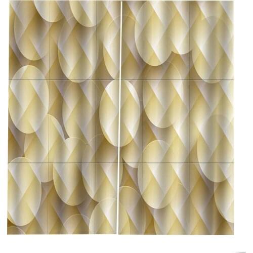 Biege curtains stereoscopic curtains 3D Curtain Luxury Blackout Window Curtain Living Room
