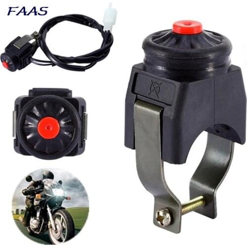 Universal Motorcycle Kill Switch Red Push Button Horn Starter Dirt Bike ATV UTV Dual Sport For 22mm Handlebar Mounted Bars