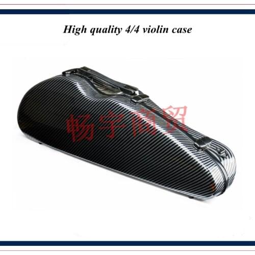 High quality Professional violin case 4/4 FRP carbon fiber black stripe Fashion style violin parts violin accessories 021