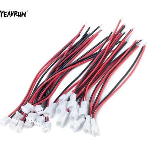 YEAHRUN 10 Set JST-PH 2.0 Male & Female Battery Connector Cable For 1/24 Axial SCX24 RC Crawler Car Upgrade Parts