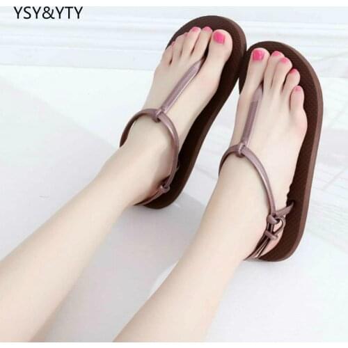 2019 new Summer Roman characters drag fashion wild ladies sandals flat sandals slippers sandals shoes