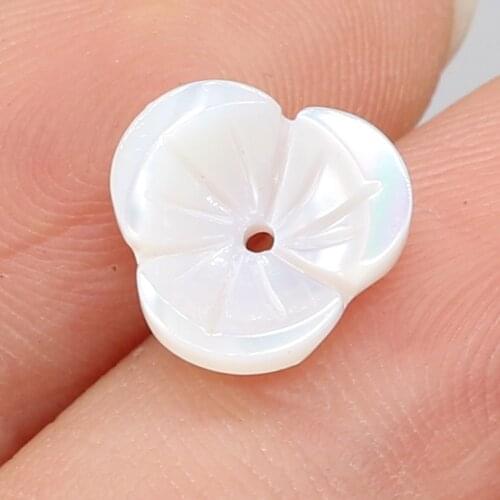 1 Pc Natural Freshwater White Shell Petal Loose Bead Crafts Handmade DIY Necklace Bracelet Earrings Jewelry Accessories