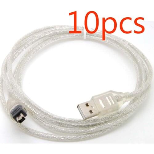 10pcs USB Data cable 4pin Firewire IEEE 1394 for MINI DV HDV camcorder edit pc