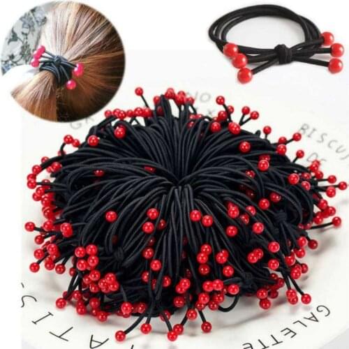 20/30Pcs/set Hair Ties for women/girls Elastic Hair Bands red/multicolor Apparel Accessories