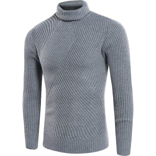 2018 Autumn and winter hot warm fashion sweater new mens brand turtleneck sweater leisure Sleeve Knit 5 colors M-XXL YUSK
