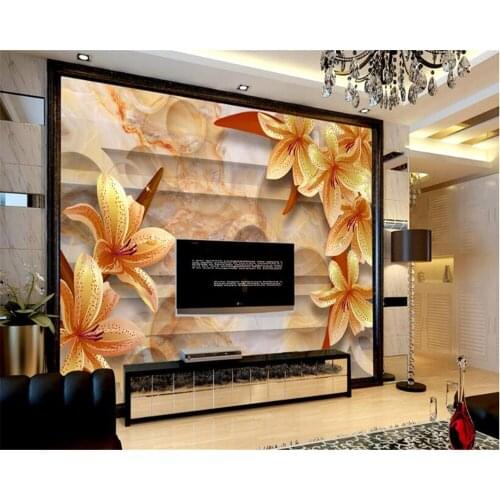 Beibehang 3D Wallpaper High-end Marble Floral Backdrop Living Room Bedroom TV Background Mural photo wallpaper papel de parede