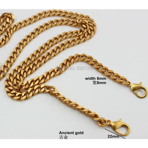 5pcs 4colors Bag chain 8mm metal children bag with shoulder strap hardware accessories