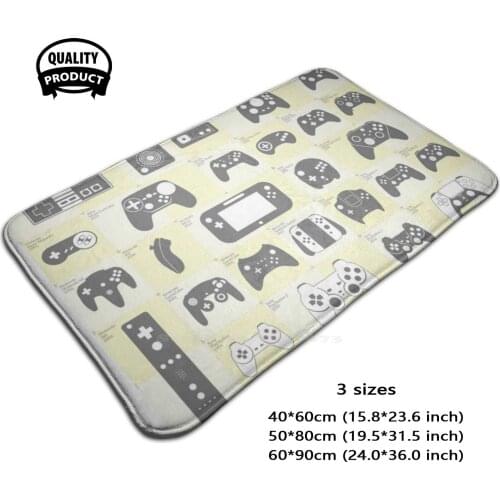 The Evolution Of Video Game Controllers Alternative 3D Soft Non-Slip Mat Rug Carpet Foot Pad Evolution Video Game Controllers