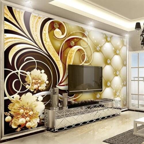 Beibehang Custom wallpaper 3d mural creative royal diamond soft bag background wall living room bedroom wallpaper papel de pared